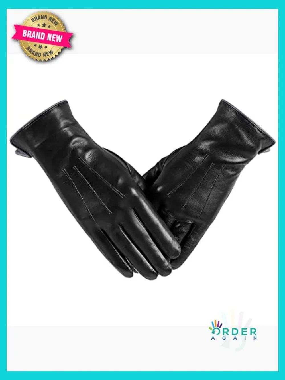 Leather Gloves with Cashmere Lining Touchscreen Texting Driving Dress Gloves